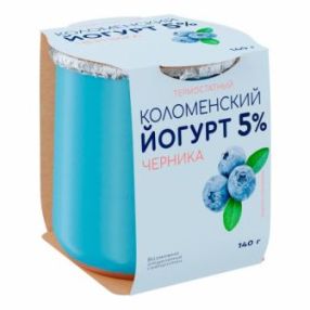 Йогурт Коломенский терм 5% 140г черника керамика