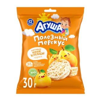 Хлебцы мини Агуша рисовые 30г с грушевым соком
