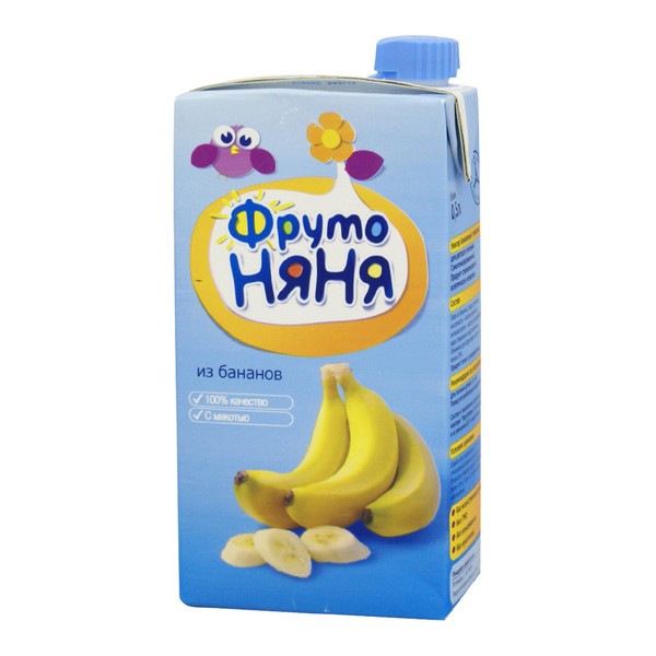 Нектар Фрутоняня 0.5л банан с мякотью