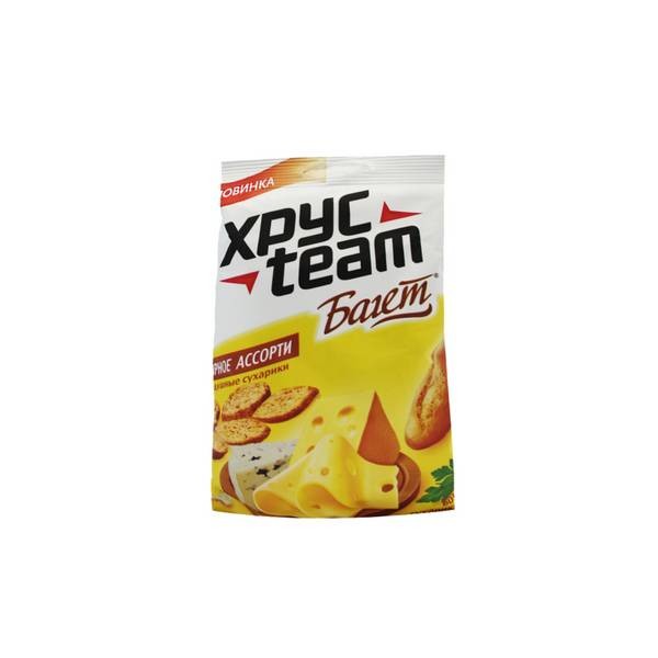 Сухарики Хрустим Багет Сырное ассорти 60г
