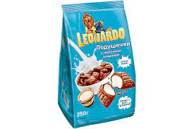 Подушечки Леонардо с мол.начинкой 250г КДВ