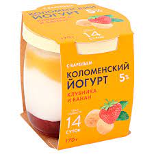 Йогурт Коломенский 5% 170г клубника/банан
