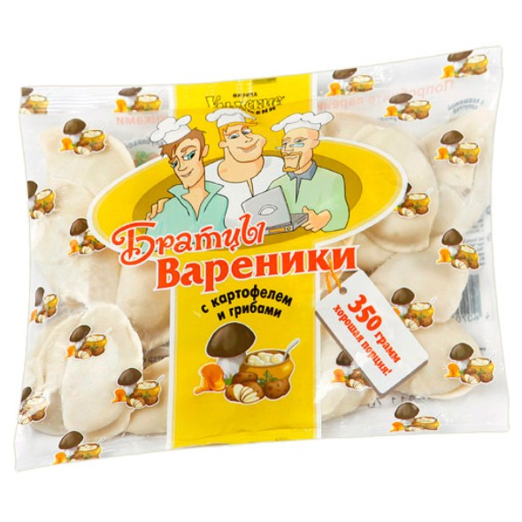 Братцы Вареники Картофель/грибы 350г
