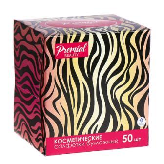 Салфетки PREMIAL бум. 3-х сл 50шт в коробке