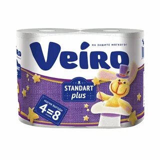 Туалетная бумага Вейро Standart Plus 2-х сл. 4шт