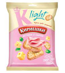 Сухарики Кириешки Light ржаные 80г Ветчина с сыром