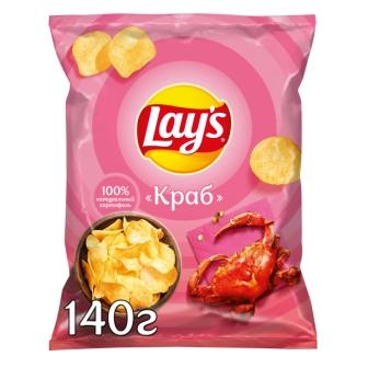 Чипсы Лейс 140г краб