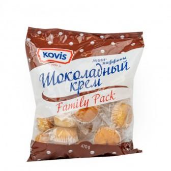 Мини-маффины Ковис шоколадный крем 470г
