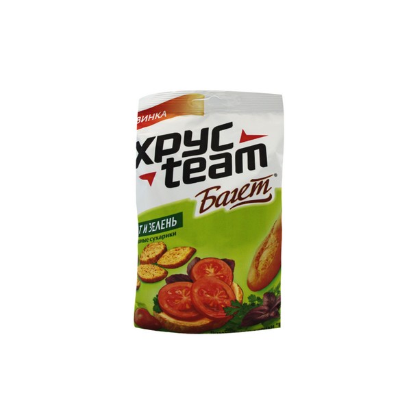 Сухарики Хрустим Багет Томат Зелень 60г