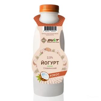 Йогурт Риат Славянский кокос 2.5% 0.4л