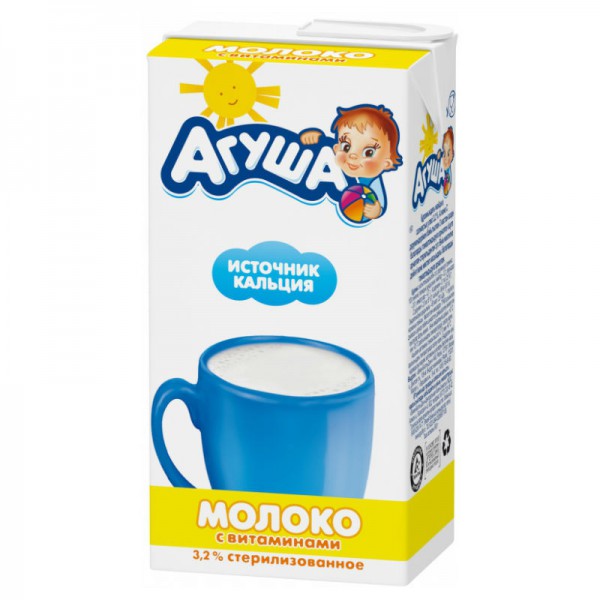 Молоко Агуша с витаминами 3.2% 0.5л