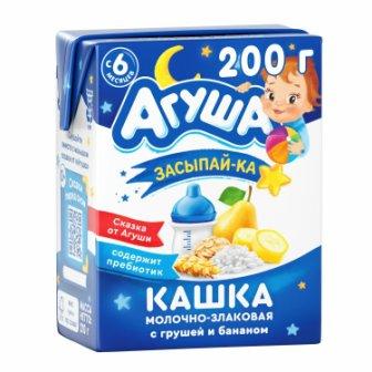 Каша Агуша Засыпайка 2.7% 200мл молочная Груша/бан
