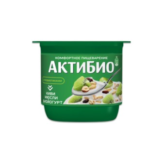 Йогурт Актибио 130г киви/мюсли