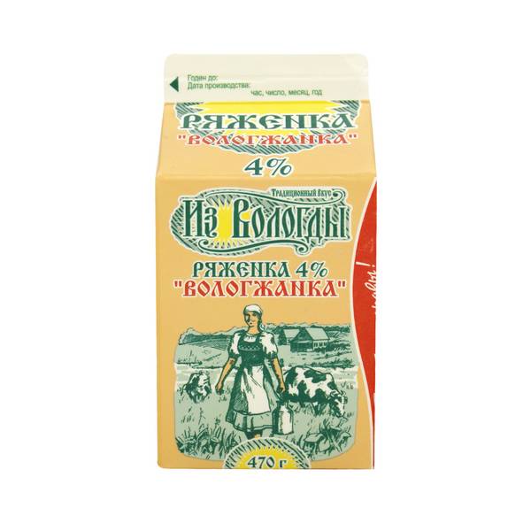 Ряженка 4% 0.47л Вологда