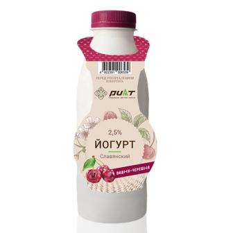 Йогурт Риат Славянский вишня/черешня 2.5% 0.4л