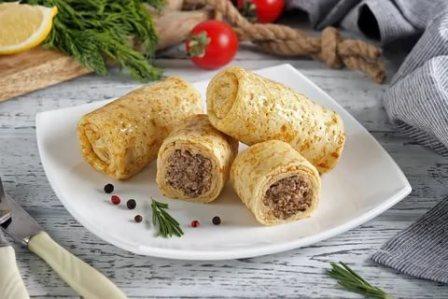 Блины с мясом