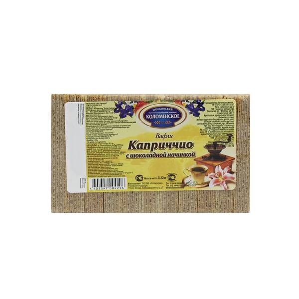 Вафли Коломенские Каприччио шоколад 220г