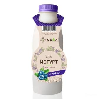 Йогурт Риат Славянский черника 2.5% 0.4л