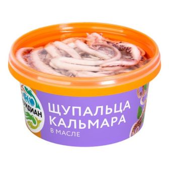 Щупальца кальмара Меридиан в масле 180г