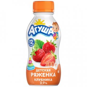 Ряженка Агуша клубника 2.9% 200г