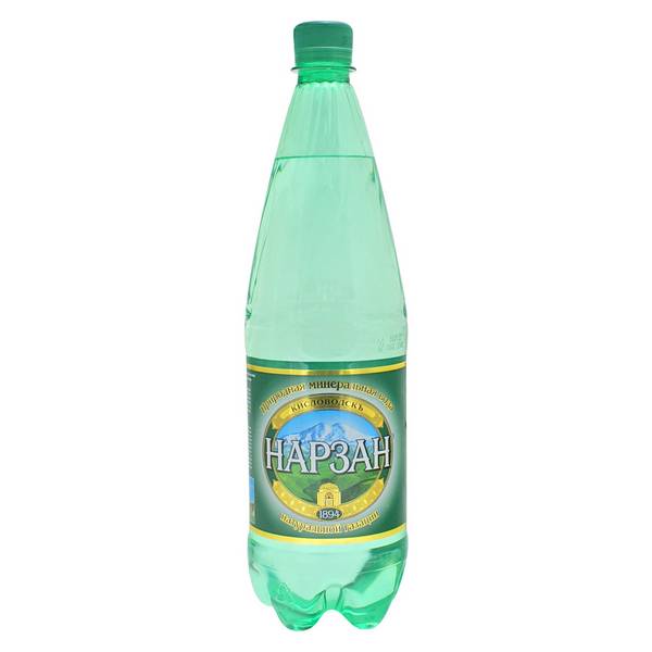 Вода Нарзан 1л минеральная газ. ПЭТ серебро